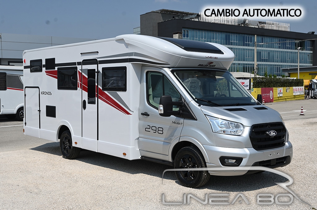 Camper nuovo Roller Team Kronos 298 TL Selekt Vendita camper nuovo Roller Team Kronos 298 TL Selekt, disponibile presso Linea80, concessionario di Camper e caravan che lavora nelle province di Venezia, Padova, Treviso, Verona, Rovigo, Vicenza, Belluno, Trieste, Udine, Ferrara o Pordenone