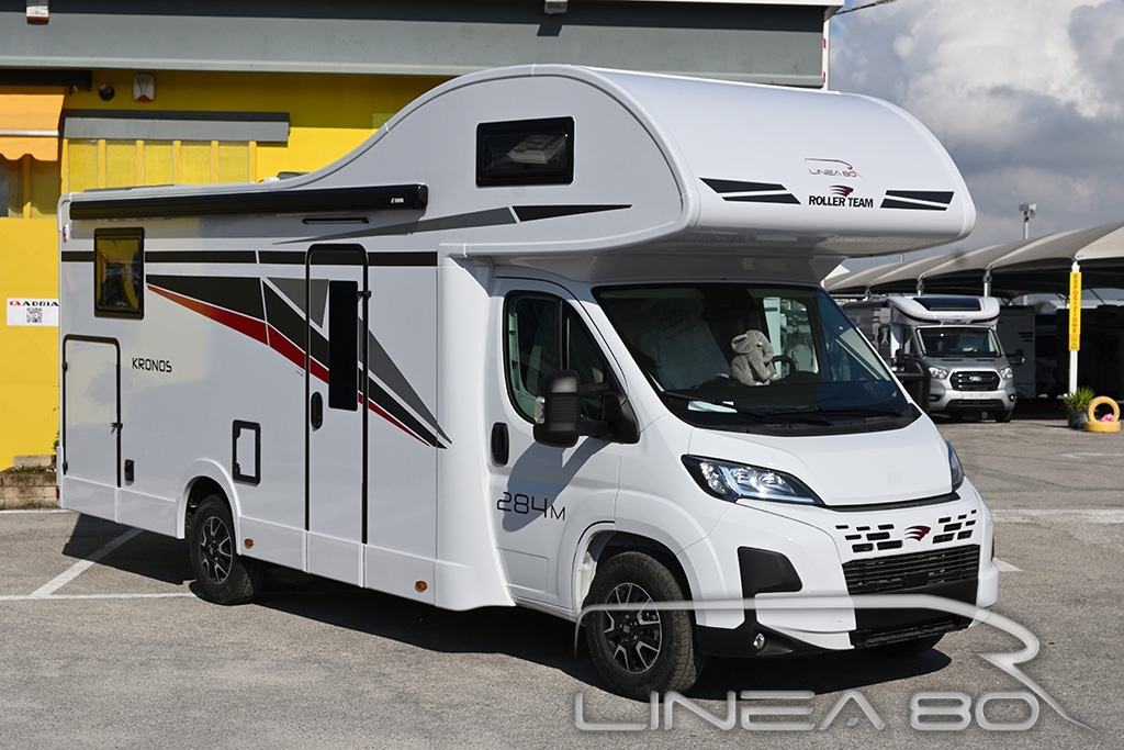 Vendita camper nuovo Roller Team Kronos 284 M, disponibile presso Linea80, concessionario di Camper e caravan che lavora nelle province di Venezia, Padova, Treviso, Verona, Rovigo, Vicenza, Belluno, Trieste, Udine, Ferrara o Pordenone