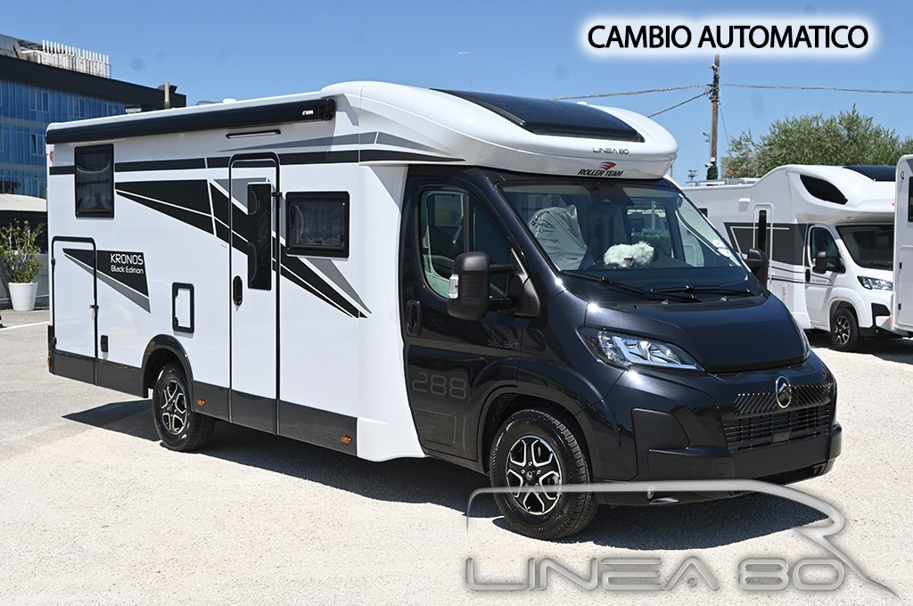 Camper nuovo Roller Team Kronos 288 TL Black Edition Selekt Vendita camper nuovo Roller Team Kronos 288 TL Black Edition Selekt, disponibile presso Linea80, concessionario di Camper e caravan che lavora nelle province di Venezia, Padova, Treviso, Verona, Rovigo, Vicenza, Belluno, Trieste, Udine, Ferrara o Pordenone